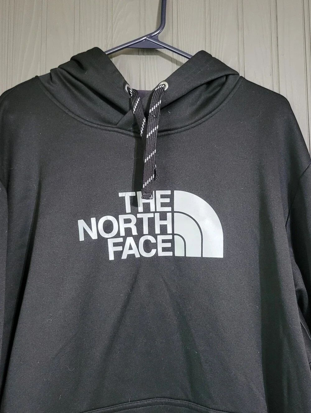 The North Face Long Sleeve Hooded Sweatshirt Half Dome Pullover Black Men's 2XL